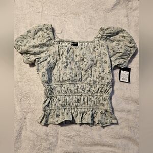 Girls XL (14) light green shirt